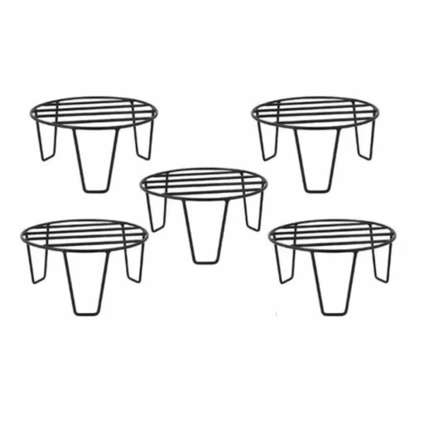 Decorustique Heavy-Duty Metal Plant Stand | Ideal for Indoor & Outdoor Decor (Pack of 5)
