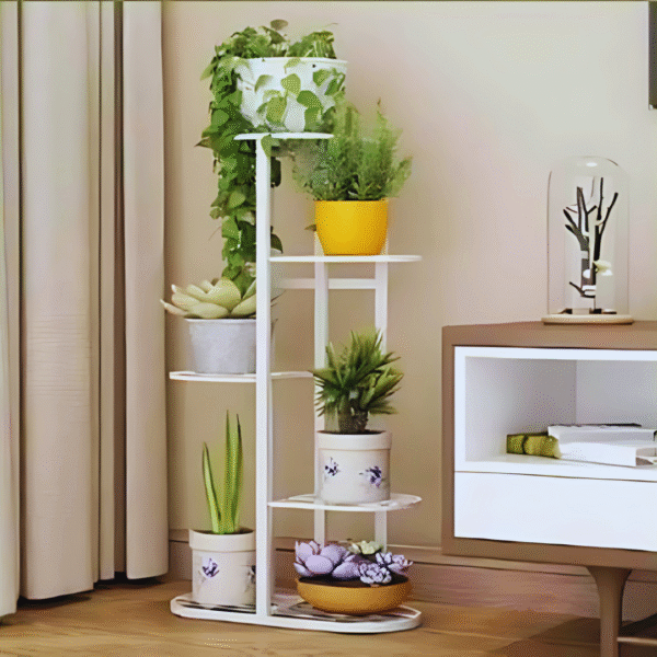 Decorustique 6-Tier Vertical Metal Plant Stand | Detachable Multi-Pot Holder for Home Decor