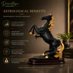 Elegant Horse Sculpture with Gold Finish