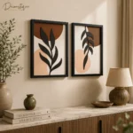 Modern Abstract Leaf Wall Art Set