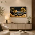 Golden Deer Wall Art