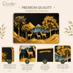 Golden Deer Wall Art