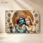 Radha Krishna Wall Art with Divine Gold Finish