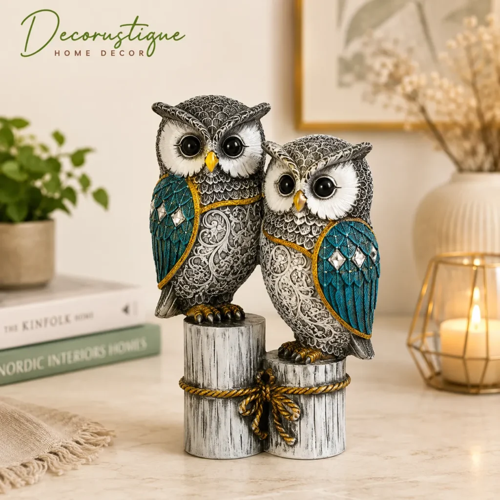 owl couple showpiece