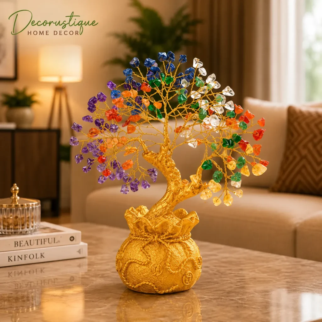 seven chakra gemstone tree