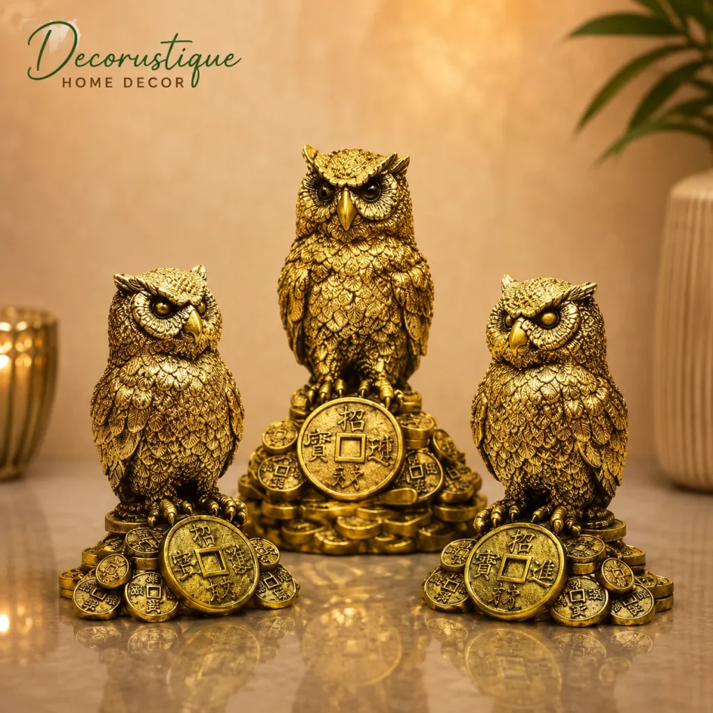 Golden Owl figurines