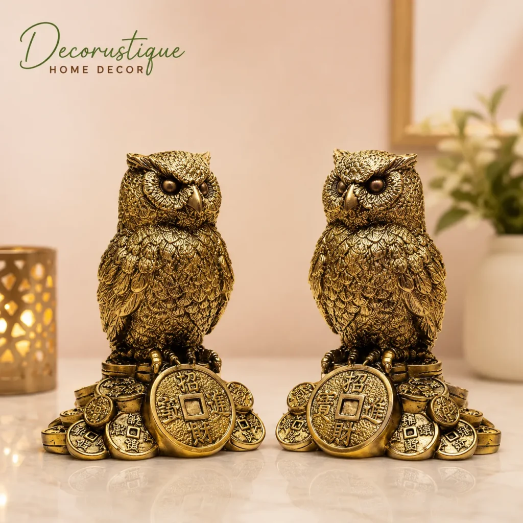 standing owl idol showpiece