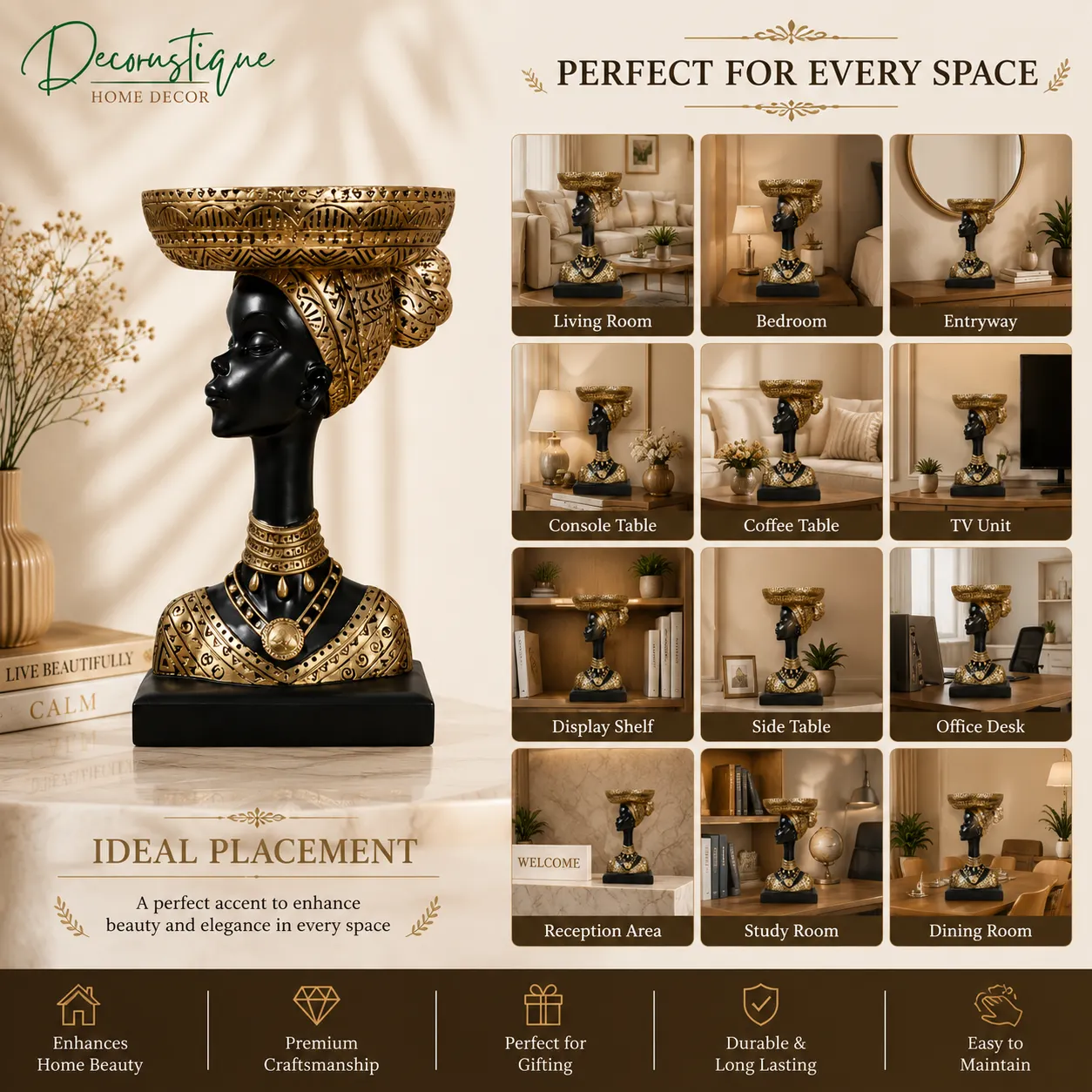 african lady statue