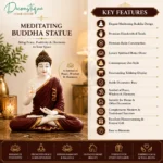 meditating buddha statue, buddha showpiece for living room