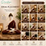 meditating buddha statue, buddha showpiece for living room