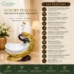 Luxury Peacock Decorative Bowl
