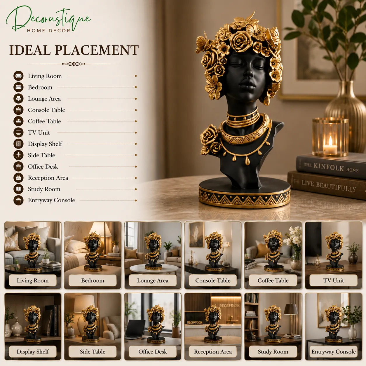 lady bust sculpture