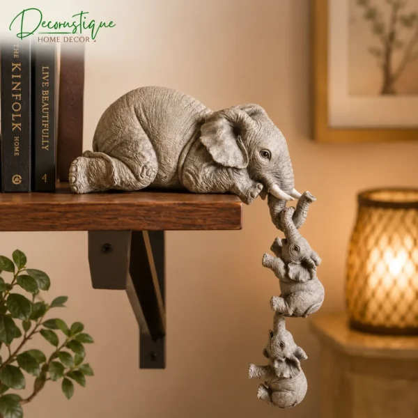 elephant family showpiece