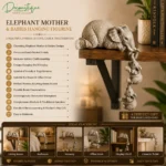 elephant family showpiece