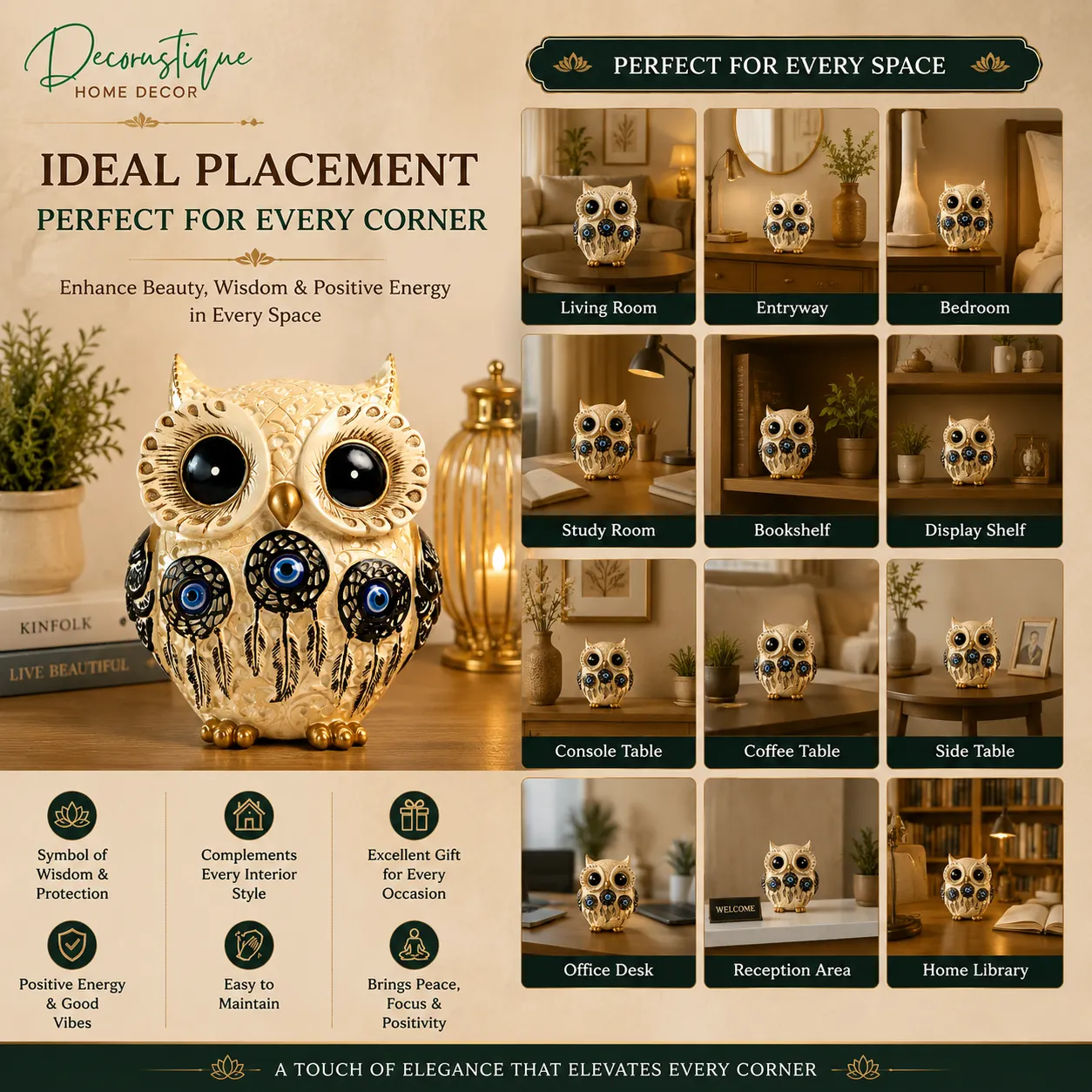 cute owl showpiece