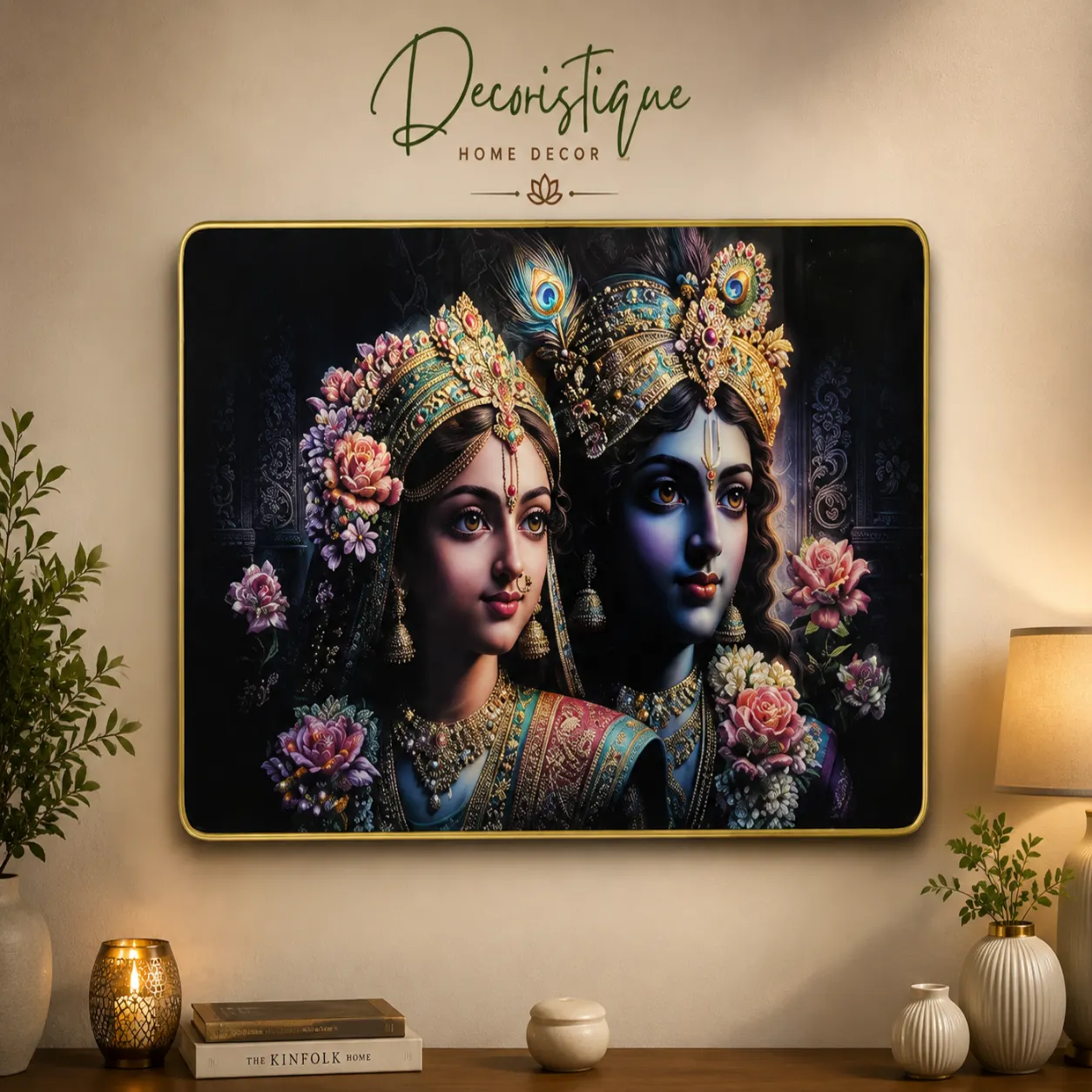 Premium Radha Krishna Wall Painting Frame radha krishna painting for livingroom