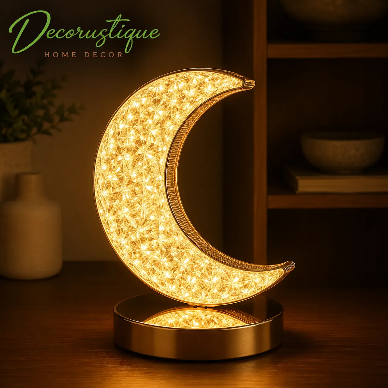 Golden Moonlight Lamp for Home Décor