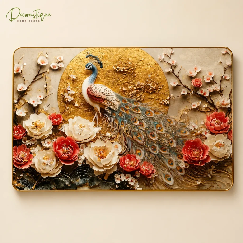 Royal Peacock Decorative Wall Frame