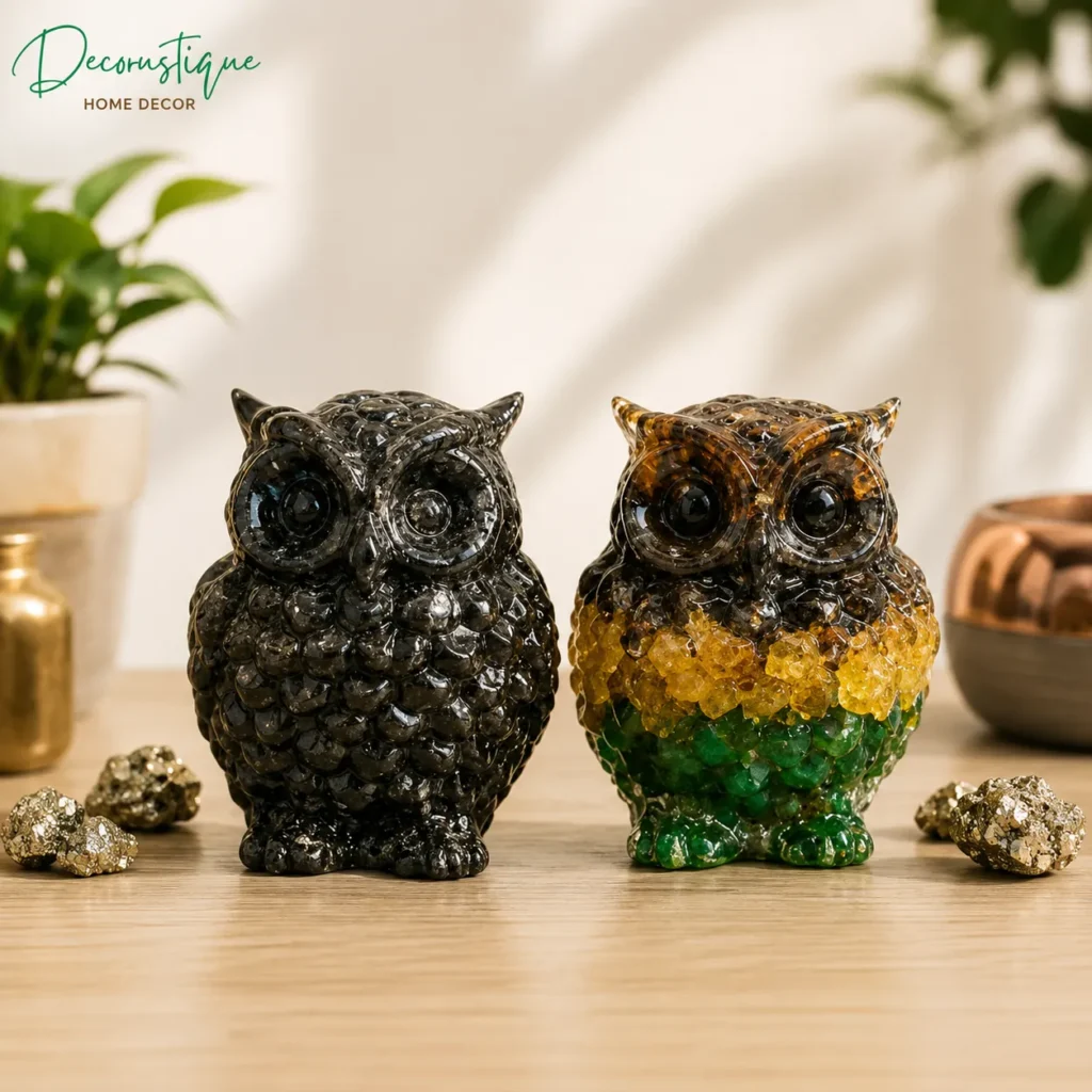 money magnet owl , pyrite owl money magnet crystal